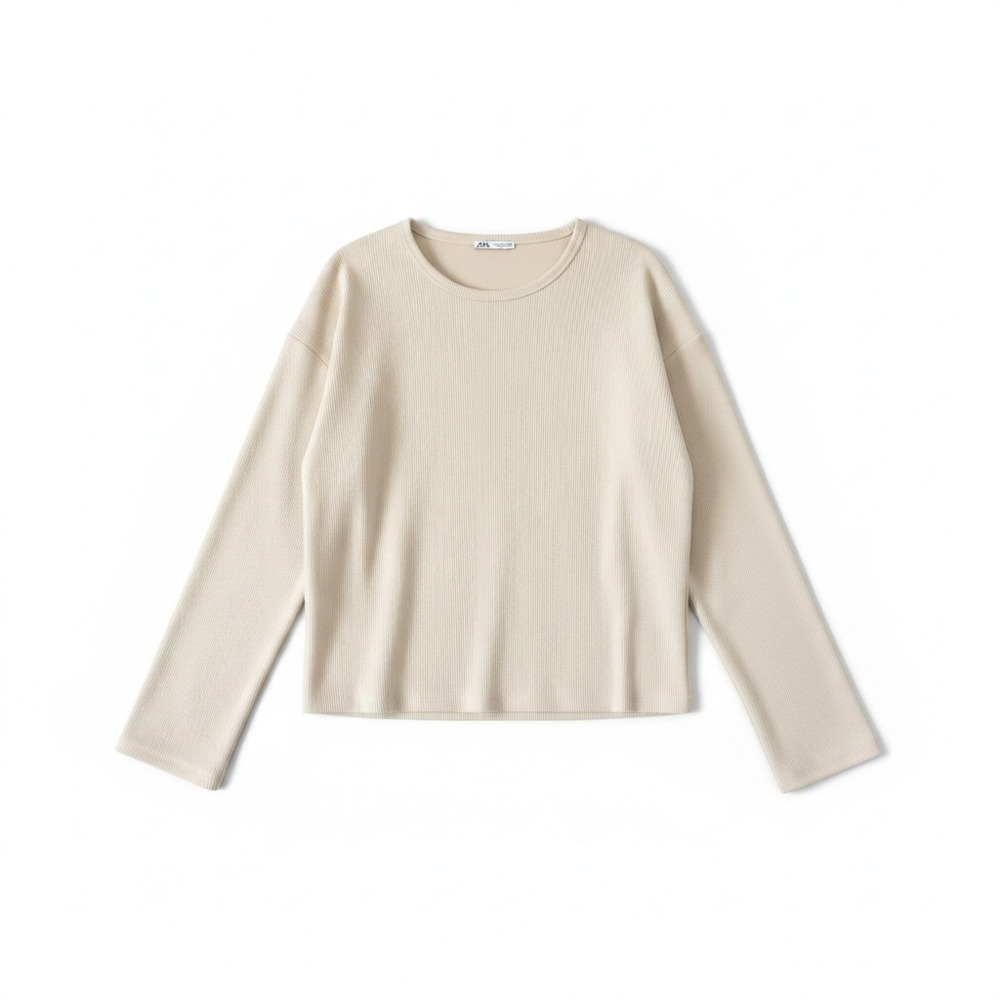Zara Men Ribbed Soft Sweatshirt Size M